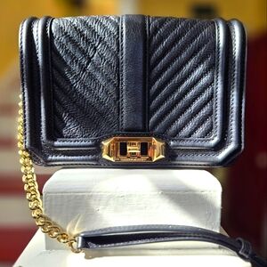 REBECCA MINKOFF Chevron Quilted Love Crossbody